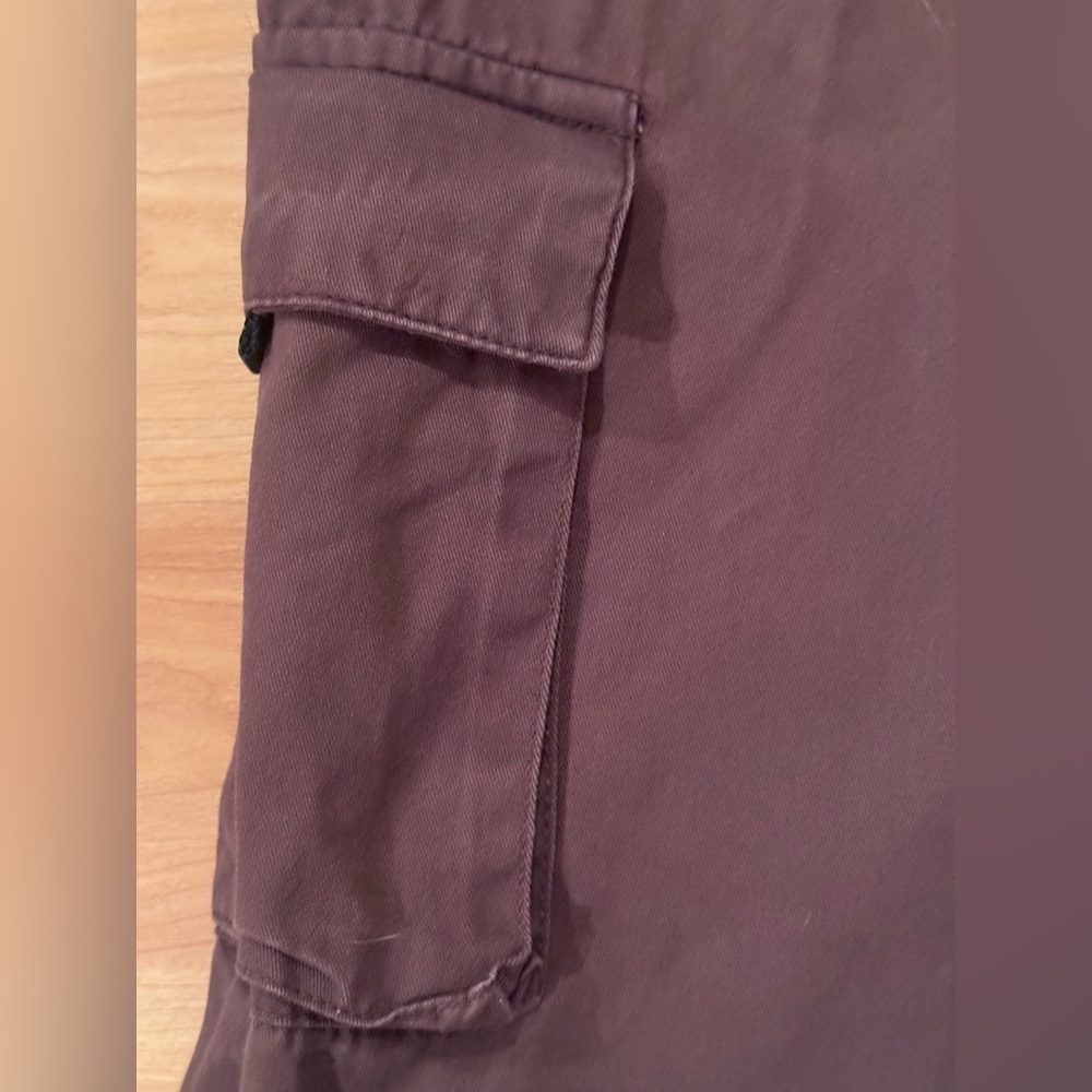 boohooman Mens Elastic Waist Cargo Belted Pants Dark Brown Medium Cotton - Picture 9 of 14